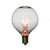 25 Socket Outdoor Commercial String Light Set, Globe Bulbs, 29 FT Black Cord w/ E12 C7 Base, Weatherproof