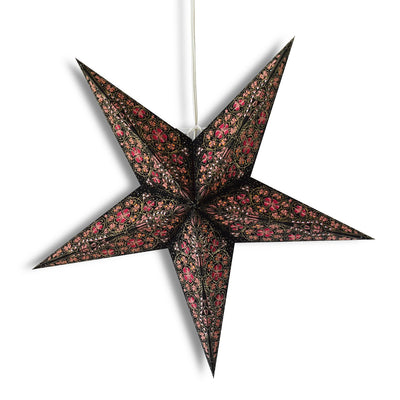 24" Black / Gold Garden Paper Star Lantern, Hanging Wedding & Party Decoration - AsianImportStore.com - B2B Wholesale Lighting and Decor