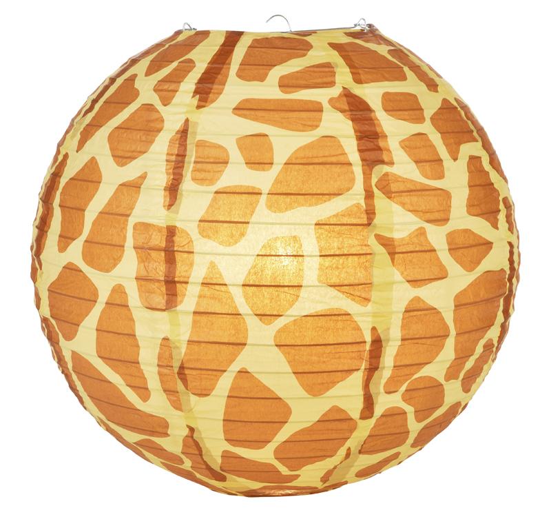 14" Giraffe Print Paper Lantern - AsianImportStore.com - B2B Wholesale Lighting and Decor