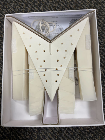 24" White Glacier Snowflake Star Lantern Pizzelle Design