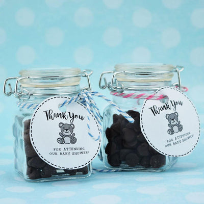 3" Square Apothecary Craft Glass Jar Party Favor with Hinged Clamp Lids (12 PACK) - AsianImportStore.com - B2B Wholesale Lighting and Decor