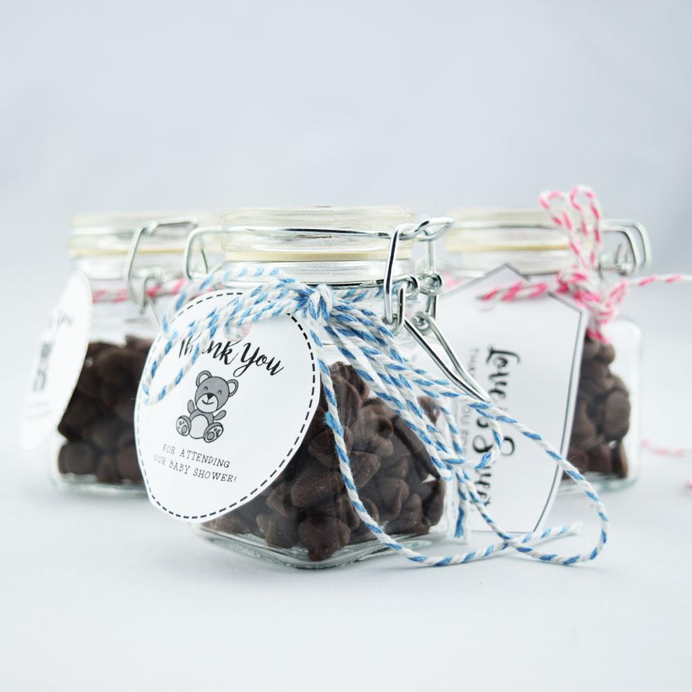 3" Square Apothecary Craft Glass Jar Party Favor with Hinged Clamp Lids (12 PACK) - AsianImportStore.com - B2B Wholesale Lighting and Decor