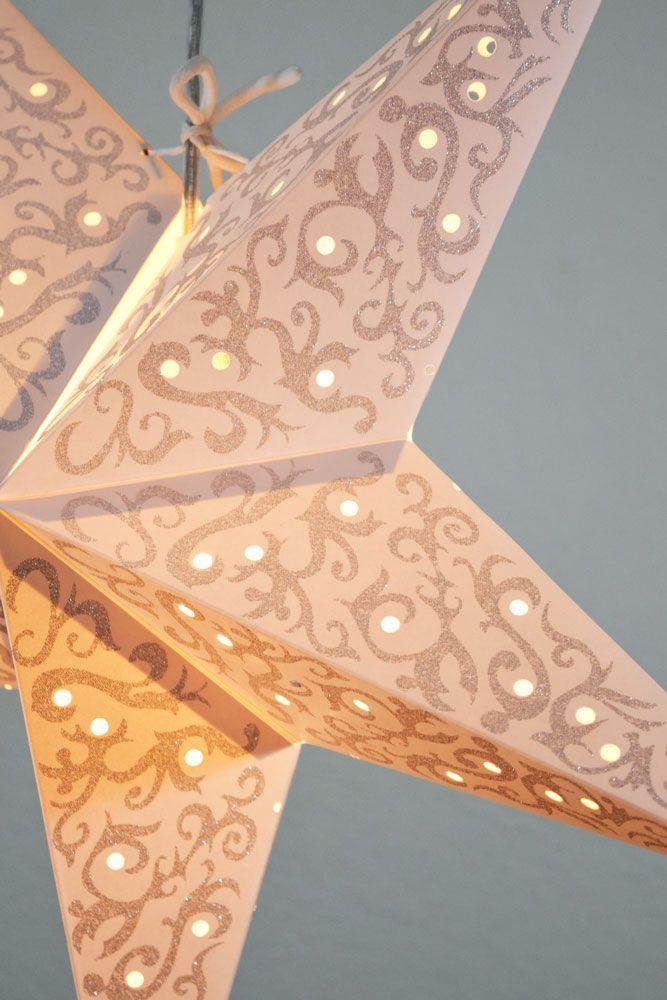 24" Gold Bramble Glitter Paper Star Lantern, Hanging - AsianImportStore.com - B2B Wholesale Lighting and Decor