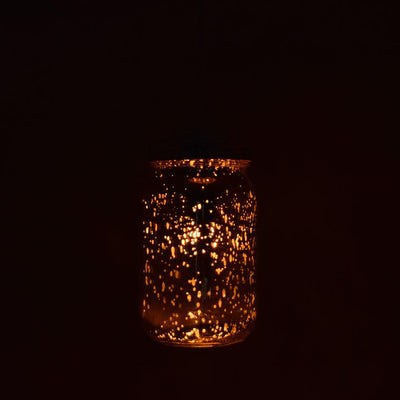 Fantado Gold Mercury Glass Mason Jar Pendant Light Kit, Wide Mouth, Clear Cord, 15FT - AsianImportStore.com - B2B Wholesale Lighting and Decor