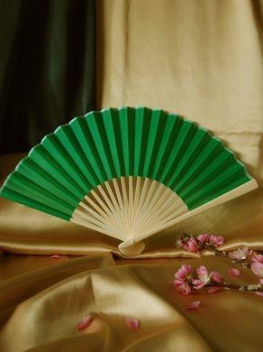 BULK PACK (50) 9" Grass Greenery Silk Hand Fans for Weddings - AsianImportStore.com - B2B Wholesale Lighting and Decor