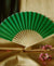BULK PACK (50) 9" Grass Greenery Silk Hand Fans for Weddings - AsianImportStore.com - B2B Wholesale Lighting and Decor