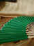 BULK PACK (50) 9" Grass Greenery Silk Hand Fans for Weddings - AsianImportStore.com - B2B Wholesale Lighting and Decor