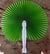 (Discontinued) (100 PACK) 9" Green Accordion Paper Hand Fan for Weddings