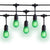 10 Suspended Multi-Color Outdoor Commercial String Light Set, 21 FT Black Cord w/ 2-Watt Shatterproof LED Bulbs, Weatherproof SJTW