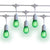 10 Suspended Multi-Color Outdoor Commercial String Light Set, 21 FT White Cord w/ 2-Watt Shatterproof LED Bulbs, Weatherproof SJTW