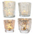Vintage Chic Mercury Glass Tealight Votive Candle Holders (Silver, Set of 4, Assorted Designs and Sizes) - for Weddings, Events, Parties, and Home Décor, Ideal Housewarming Gift - AsianImportStore.com - B2B Wholesale Lighting & Decor since 2002