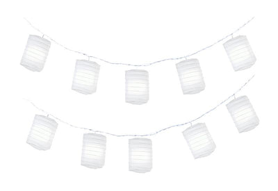 White Hako Box Shaped Paper Lantern String String Lights (8FT) (UL Listed) - AsianImportStore.com - B2B Wholesale Lighting & Decor since 2002