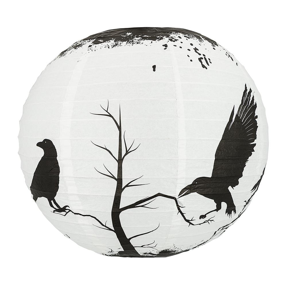 14" Halloween Crows Scary Black Birds Paper Lantern, Hanging Decoration - AsianImportStore.com - B2B Wholesale Lighting and Decor