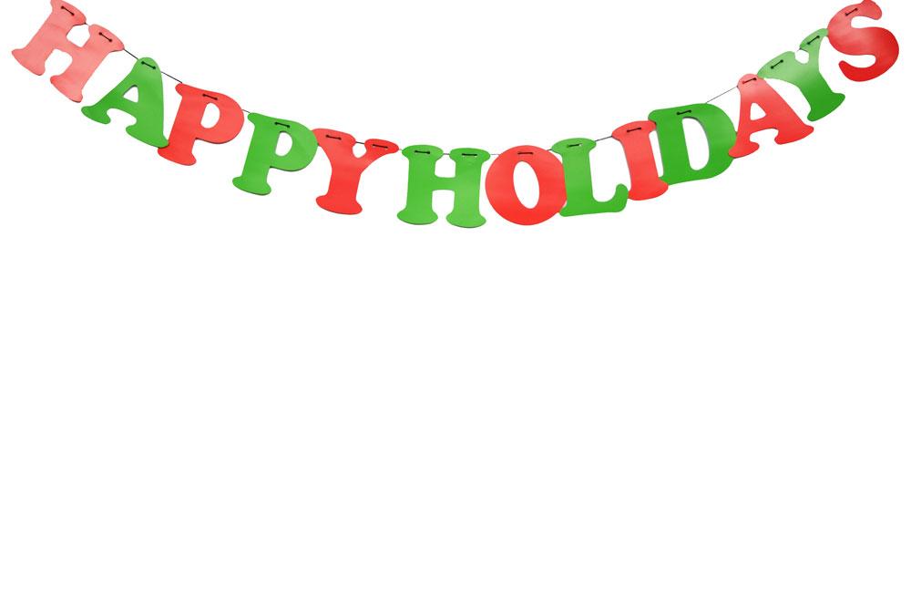  Happy Holidays Party Paper Letter Garland Banner (10FT) - AsianImportStore.com - B2B Wholesale Lighting and Decor