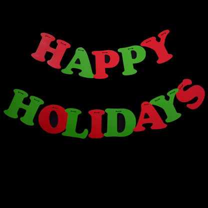 Happy Holidays Party Paper Letter Garland Banner (10FT) (20 PACK) - AsianImportStore.com - B2B Wholesale Lighting and Décor