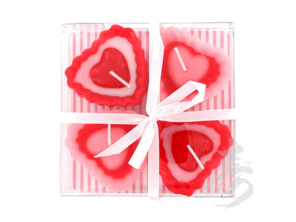  Heart Candles Wedding Favor (Set of 4) - AsianImportStore.com - B2B Wholesale Lighting and Decor