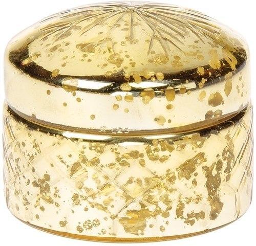 Vintage Mercury Glass Trinket Box (2.75-Inch, Gold, Round Design) (20 PACK) - AsianImportStore.com - B2B Wholesale Lighting and Décor