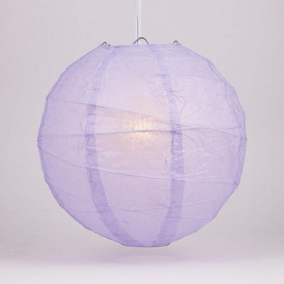 12" Lavender Round Paper Lantern, Crisscross Ribbing, Chinese Hanging Wedding & Party Decoration - AsianImportStore.com - B2B Wholesale Lighting and Decor