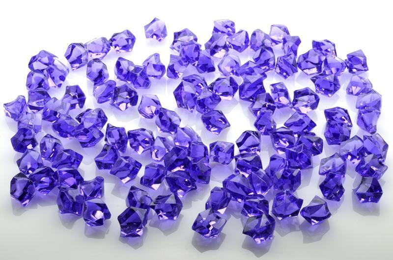 Dark Purple Gemstones Acrylic Crystal Wedding Table Scatter Confetti Vase Filler (3/4 lb Bag) (46 PACK) - AsianImportStore.com - B2B Wholesale Lighting and Décor