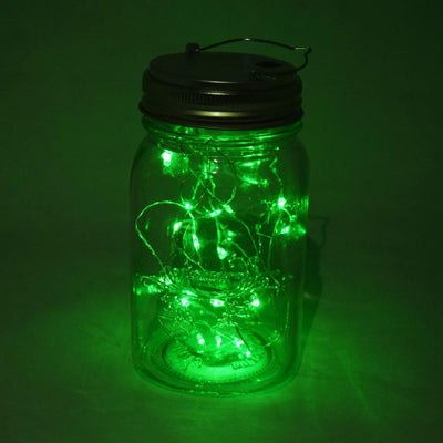 Fantado Regular Mouth Clear Mason Jar Light w/ Hanging Green Fairy LED Kit - AsianImportStore.com - B2B Wholesale Lighting and Decor