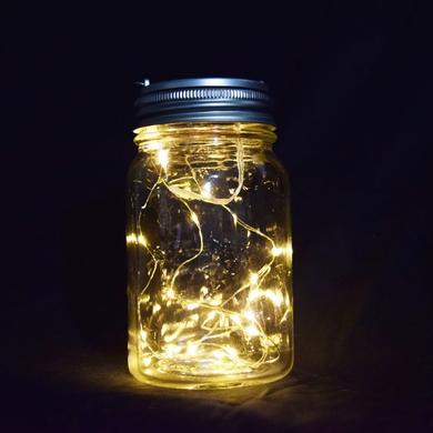 BULK PACK (6) Fantado Wide Mouth Clear Mason Jar Lights w/ Hanging Warm White Fairy LED Kit - AsianImportStore.com - B2B Wholesale Lighting and Decor