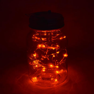 Fantado Regular Mouth Light Pink Mason Jar Light w/ Hanging Orange Fairy LED Kit - AsianImportStore.com - B2B Wholesale Lighting & Decor since 2002