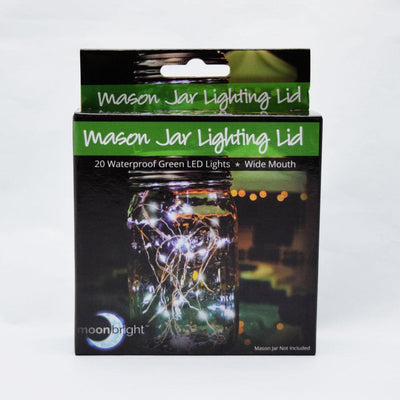 Fantado Wide Mouth Gold Mercury Glass Mason Jar Light w/ Hanging Green Fairy LED Kit - AsianImportStore.com - B2B Wholesale Lighting and Decor