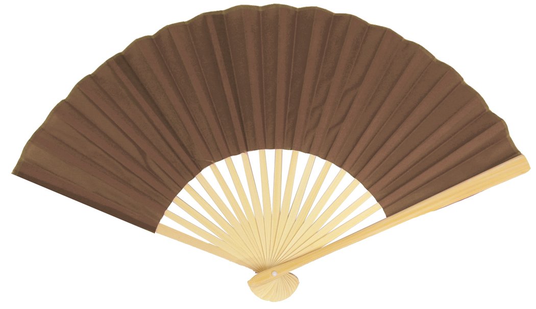 9" Brown Silk Hand Fans for Weddings (100 PACK) - AsianImportStore.com - B2B Wholesale Lighting and Décor