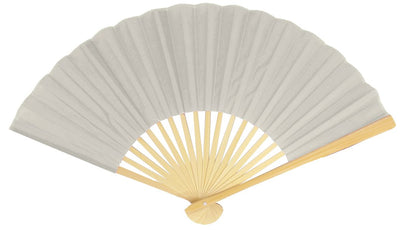 9" Silver Silk Hand Fans for Weddings (10 Pack) - AsianImportStore.com - B2B Wholesale Lighting and Decor