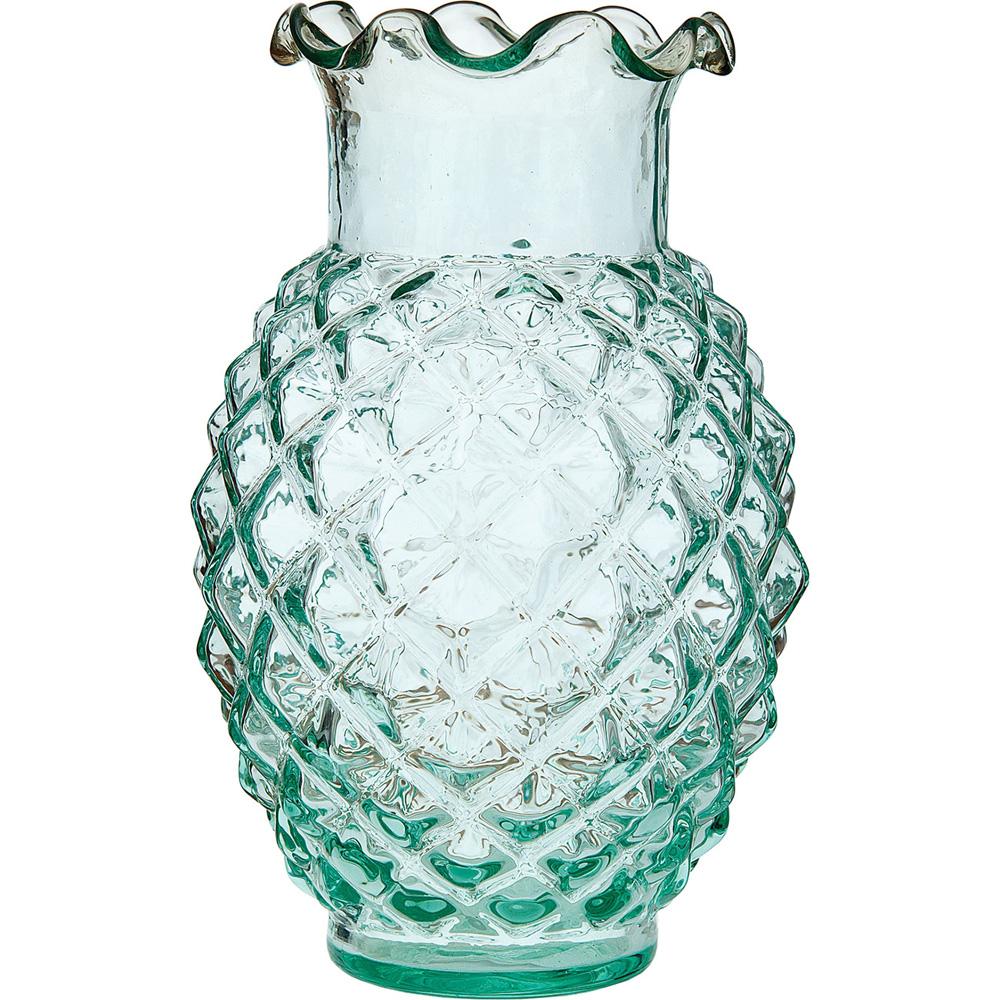 Vintage Glass Vase (6-Inch, Willa Ruffled Pineapple Design, Vintage Green) - Decorative Flower Vase - For Home Decor and Wedding Centerpieces - AsianImportStore.com - B2B Wholesale Lighting and Decor