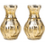 2 PACK | Vintage Mercury Glass Vase (4-Inch, Bernadette Mini Ribbed Design, Gold) - Decorative Flower Vase - For Home Decor and Wedding Centerpieces - AsianImportStore.com - B2B Wholesale Lighting and Decor