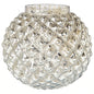 BLOWOUT (20 PACK) Vintage Mercury Glass Vase (5-Inch, Hazel Bubble Design, Silver) - Decorative Flower Vase - For Home Decor, Party Decorations and Wedding Centerpieces