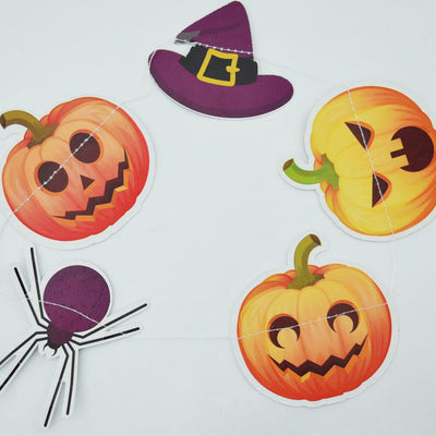Halloween Jack-O-Lantern / Witch / Spider Paper Garland Banner (10FT) - AsianImportStore.com - B2B Wholesale Lighting and Decor