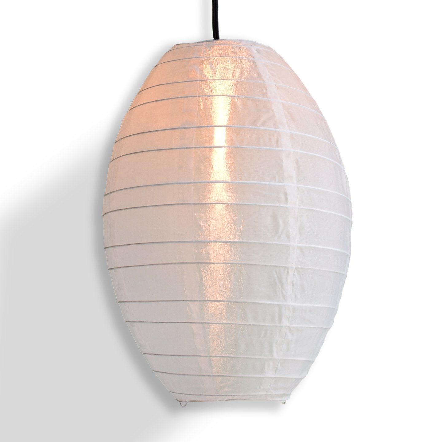 White Kawaii Unique Oval Egg Shaped Nylon Lantern, 10-inch x 14-inch - AsianImportStore.com - B2B Wholesale Lighting and Decor