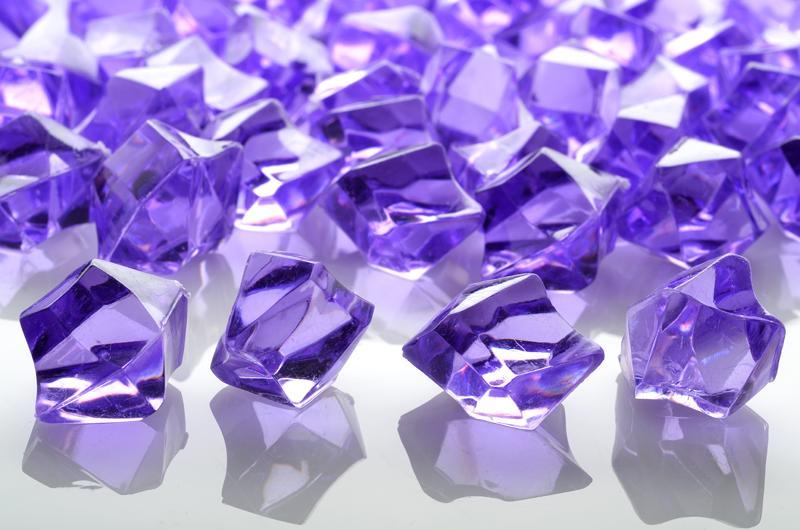 Lavender Colored Gemstones Acrylic Crystal Wedding Table Scatter Confetti Vase Filler (3/4 lb Bag) (46 PACK) - AsianImportStore.com - B2B Wholesale Lighting and Décor