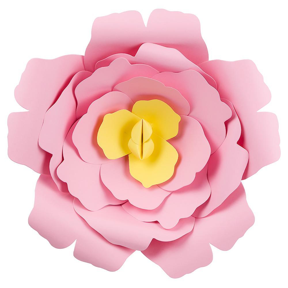 Large 12" Pink Rose Paper Flower Backdrop Wall Decor, 3D Premade (24 PACK) - AsianImportStore.com - B2B Wholesale Lighting and Décor
