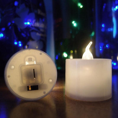 Large Warm White LED Battery Operated Flameless Candles (12 Pack) - AsianImportStore.com - B2B Wholesale Lighting and Decor