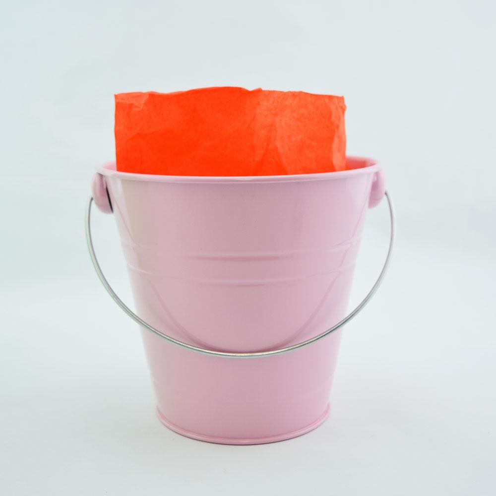  Large 5.7" Pink Metal Pail Bucket Party Favor with Handle - AsianImportStore.com - B2B Wholesale Lighting and Decor