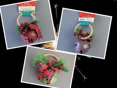 Large Ivory Country Jingle Bell Door Knob Hanger Christmas Holiday Decoration - AsianImportStore.com - B2B Wholesale Lighting and Decor