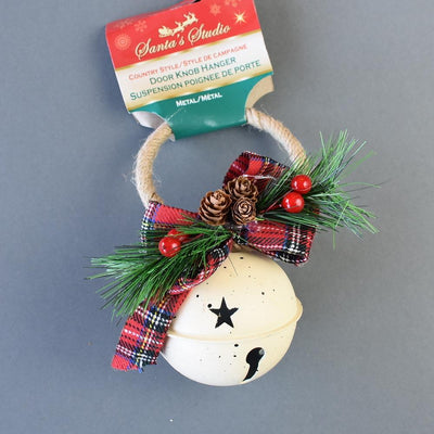 Large Ivory Country Jingle Bell Door Knob Hanger Christmas Holiday Decoration - AsianImportStore.com - B2B Wholesale Lighting and Decor