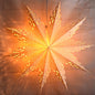 Quasimoon Pizzelle Paper Star Lantern (32-Inch, White, Ice Crystal Snowflake Design) - Great With or Without Lights - Holiday Snowflake Decorations - AsianImportStore.com - B2B Wholesale Lighting and Decor