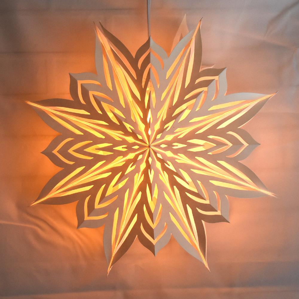 30" Large Winter Rune Star Lantern Snowflake Paper Hanging Decoration - AsianImportStore.com - B2B Wholesale Lighting and Decor