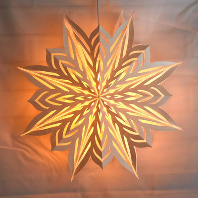 30" Large Winter Rune Star Lantern Snowflake Paper Hanging Decoration - AsianImportStore.com - B2B Wholesale Lighting and Decor