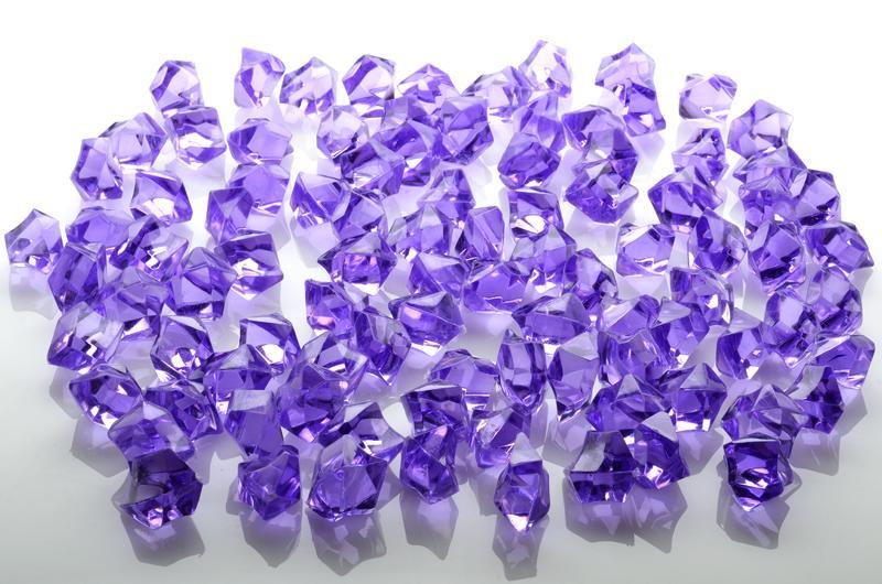 Lavender Colored Gemstones Acrylic Crystal Wedding Table Scatter Confetti Vase Filler (3/4 lb Bag) (46 PACK) - AsianImportStore.com - B2B Wholesale Lighting and Décor