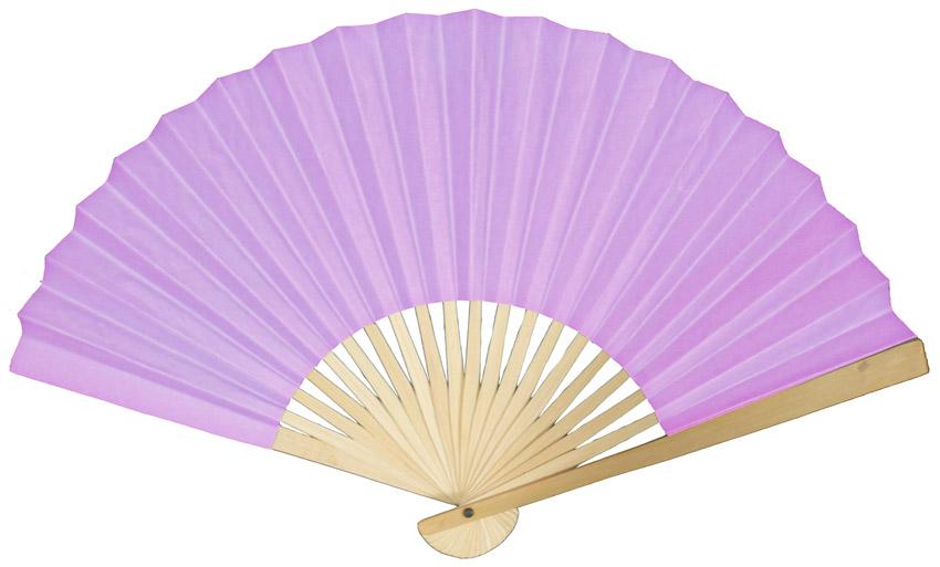 9" Lavender Paper Hand Fans w/ Beige Organza Bag (Combo 10 Pack) - AsianImportStore.com - B2B Wholesale Lighting and Decor