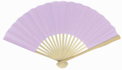 BULK PACK (50) 9" Lavender Silk Hand Fans for Weddings - AsianImportStore.com - B2B Wholesale Lighting and Decor