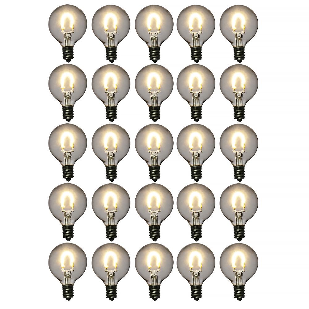  LED Filament Light Bulb, G40, Vintage Look, Energy Saving, E12 Base, 0.5 Watt (25 PACK) - AsianImportStore.com - B2B Wholesale Lighting and Decor