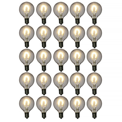 LED Filament Light Bulb, G40, Vintage Look, Energy Saving, E12 Base, 0.5 Watt (25 PACK) - AsianImportStore.com - B2B Wholesale Lighting and Decor