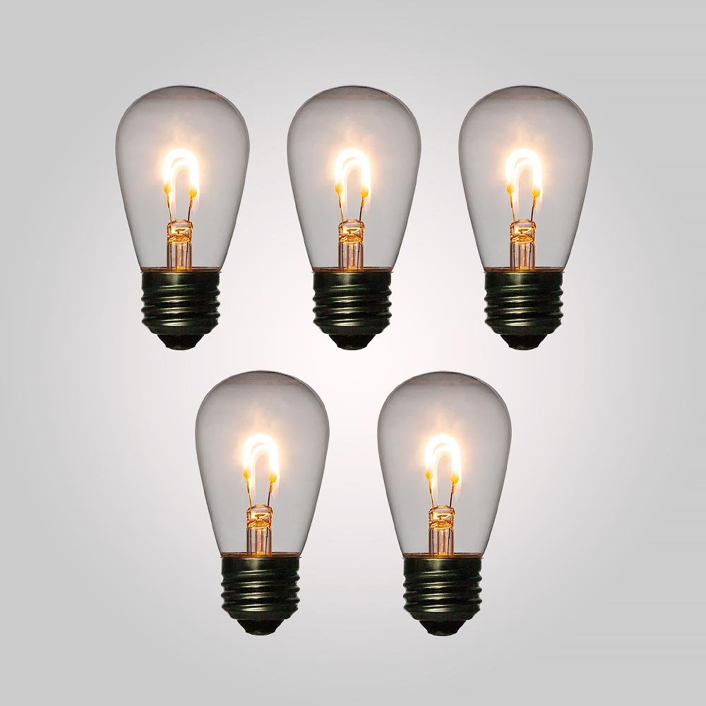 LED Filament Light Bulb, S14, Vintage Look, Energy Saving, E26 Base, 1 Watt (5 PACK) - AsianImportStore.com - B2B Wholesale Lighting and Decor