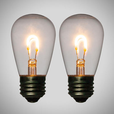LED Filament Light Bulb, S14 Vintage Look, Energy Saving, E26 Base, 1 Watt (2-PACK) - AsianImportStore.com - B2B Wholesale Lighting and Decor